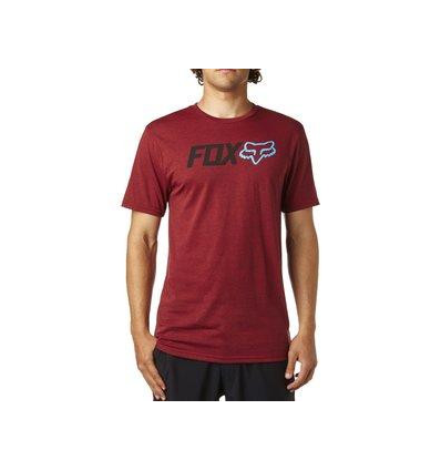 OBSESSED SS TECH TEE HEATHER RED